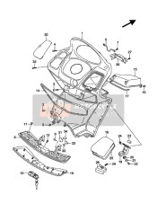 9214312JB0291, Lock, Front Panel Box (Black), Suzuki, 0